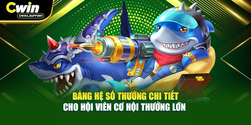 Bảng hệ số thưởng chi tiết cho hội viên cơ hội thưởng lớn 